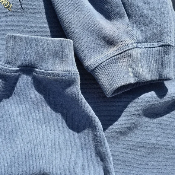 Tommy Bahama Relax 1/4 Zip Sweater Mens M Faded Blue Pullover Sweatshirt - Picture 10 of 13